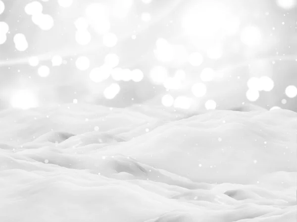 クリスマス雪景色の3Dレンダリング — ストック写真
