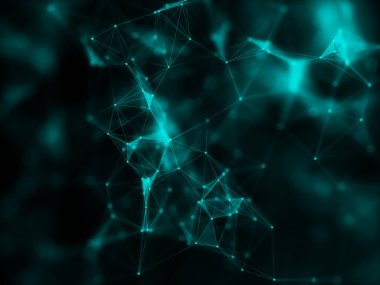 Plexus tasarımı ile modern ağ bağlantısının 3B görüntüleyicisi