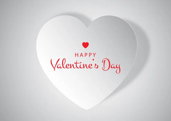 Fondo San Valentín Con Diseño Corazón Cortado Papel — Vector de stock