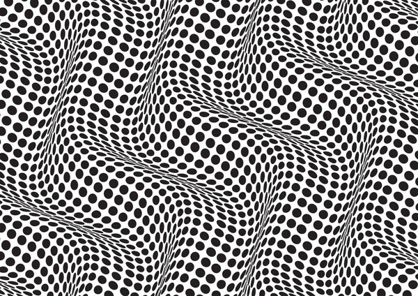 Fond Abstrait Avec Une Illusion Optique Noire Blanche — Image vectorielle