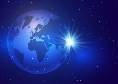 Dünya küresi tasarımı ile soyut arkaplan