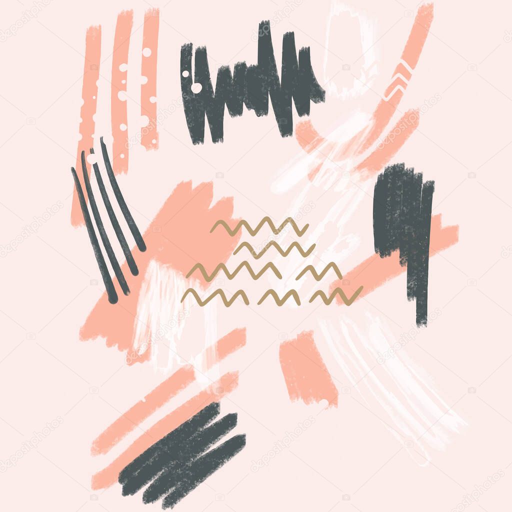 Abstract background with a hand painted art design