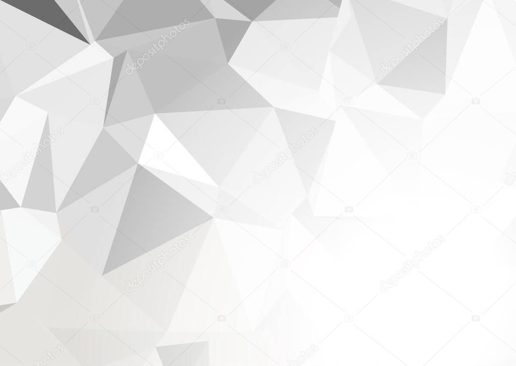 Abstract low poly background in monochrome colours