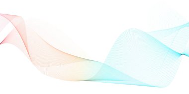 Renkli dalgalar dizaynlı pankart