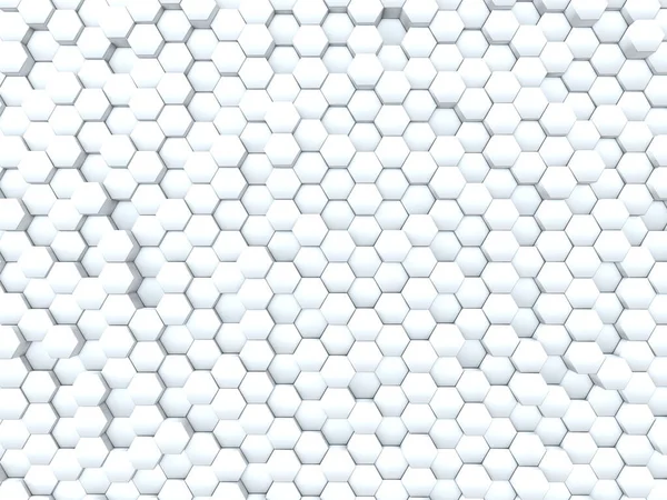 Візуалізація Абстрактного Тла Стіною Екструзії Гексагонів — стокове фото