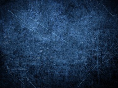 Koyu mavi grunge stili metal yüzeyi çizdi