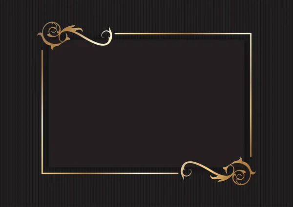 Decoratieve Elegante Gouden Frame Achtergrond — Stockvector