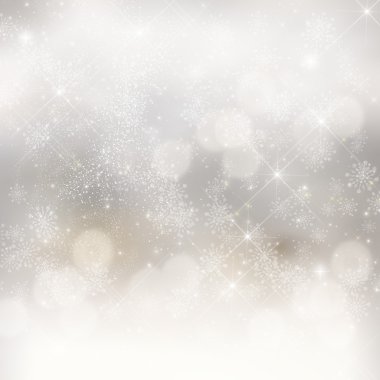 Bokeh ışıkları ve yıldızlarıyla Noel arkaplanı