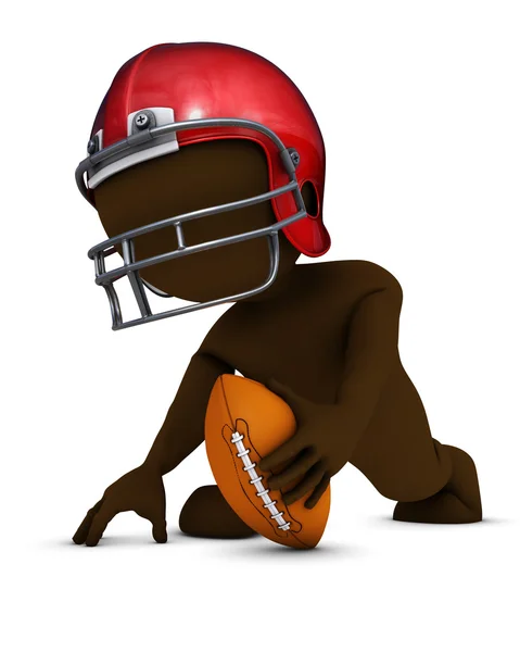 Morph Man playing american football — Stock Photo, Image