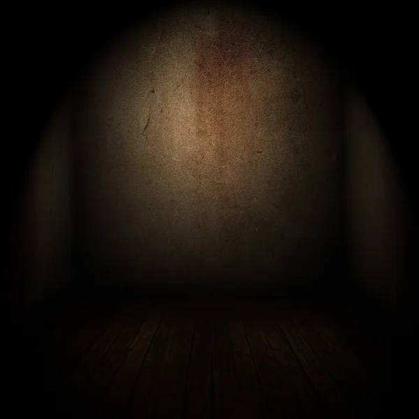 Nterior van een oude kamer met spotlight — Stockfoto