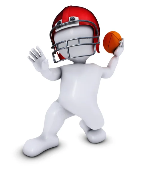 Morph Man giocare a football americano — Foto Stock