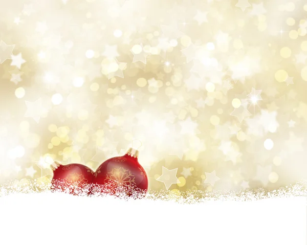 黄金のクリスマスの背景 — ストック写真