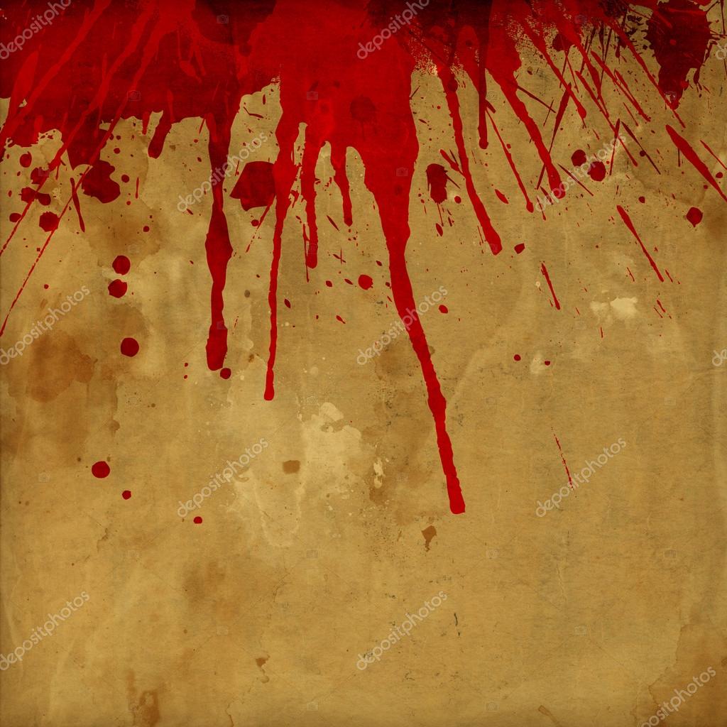 Set Of Various Dripping Grunge Blood Splatters Stock Illustration