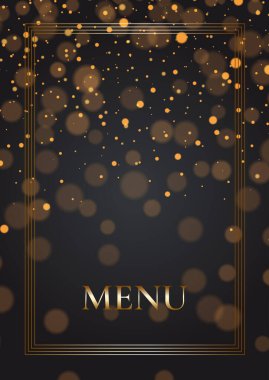 Noel veya Yeni Yıl menü tasarımı için dekoratif arkaplan