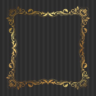 Dekoratif altın çerçeveli zarif bir arka plan.
