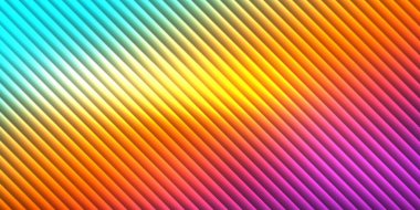 Gökkuşağı renkli dalgalı cam dizaynlı soyut afiş