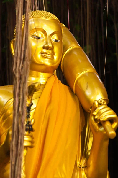 Gyllene stående buddha staty — Stockfoto