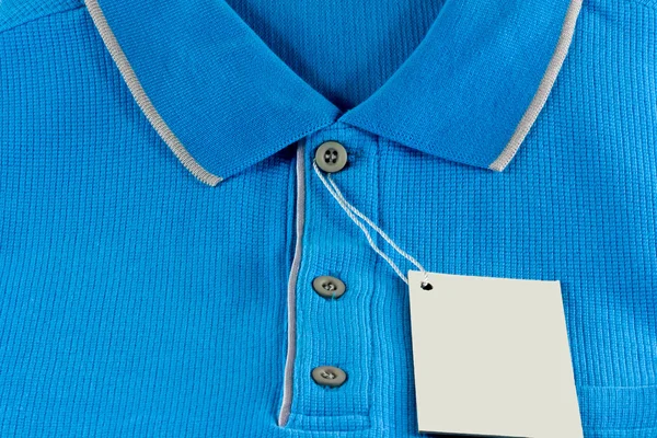 Nuevo Polo para hombre camiseta y etiqueta blanca —  Fotos de Stock