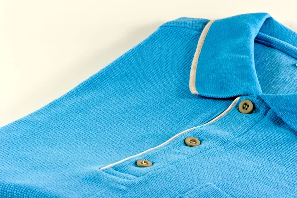 Nya mäns Polo T-shirt i blå färg Stockbild