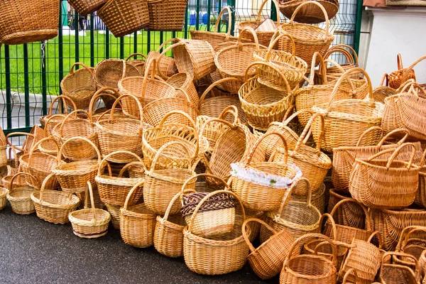 Wicker baskets Stock Photo