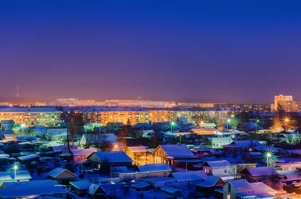 Las afueras de la ciudad por la noche —  Fotos de Stock