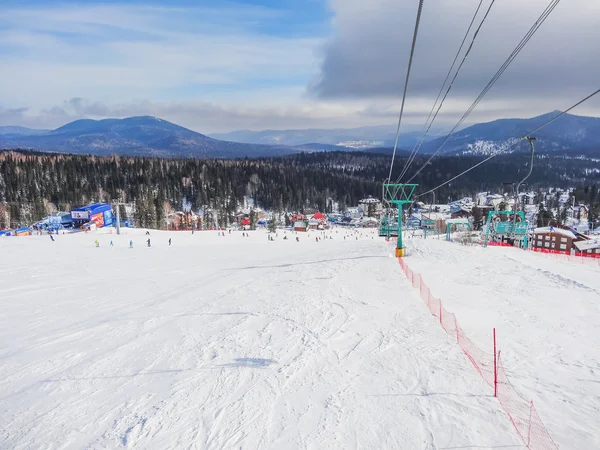 Ski areál Sheregesh — Stock fotografie