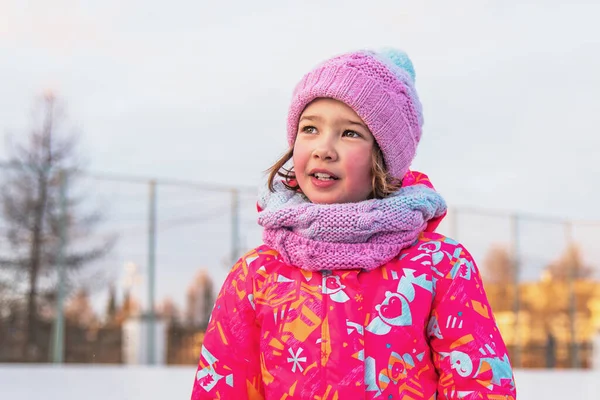 Portrait Lovelyl Baby Girl Winter Walk — Stock Photo, Image