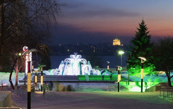 Evening city landscape. — Stock Photo, Image