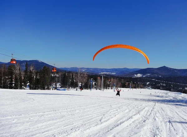 Paragliding s instruktorem — Stock fotografie