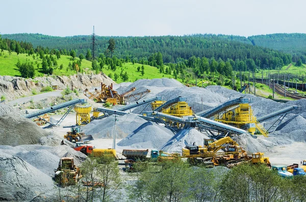 Madencilik ve ezilmiş taş üretim Stok Fotoğraf