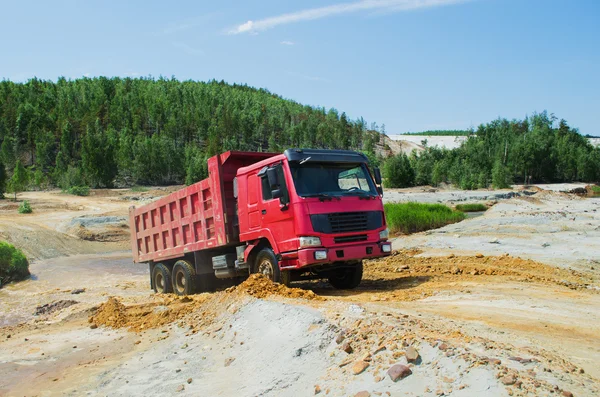 De truck is in beweging — Stockfoto