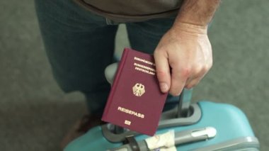 Alman seyahat pasaport Bagaj erkek