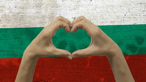 Eller kalp sembol Bulgaristan bayrağı