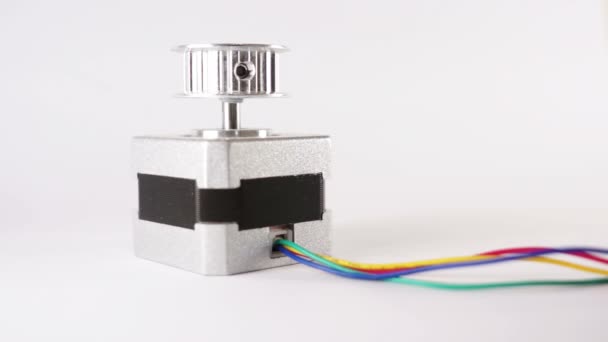 Elektrische stepper motor eindigen — Stockvideo