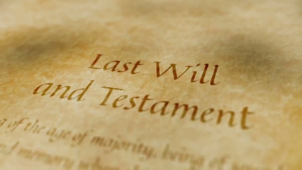 Documents historiques Dernier testament et testament 