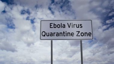 Ebola karantina bölgesi bulutlar timelapse imzalamak