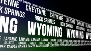 Wyoming eyalet ve büyük şehirlerde afiş kaydırma