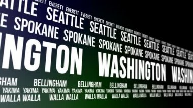 Washington eyaleti ve büyük şehirlerde afiş kaydırma