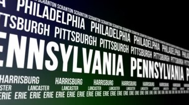 Pennsylvania Eyalet ve büyük şehirlerde afiş kaydırma