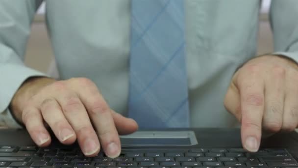 Businessman Working on Laptop — Stock Video