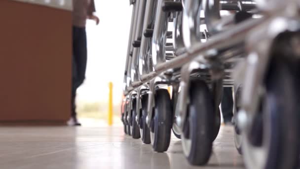 Shopping Cart Shopper Low Angle — Stock Video