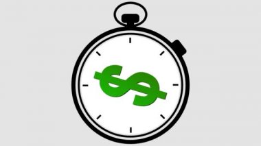 Doları ile kronometre Sembol döndürme