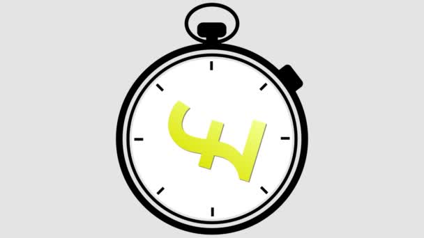 Cronometro Sterlina britannica Simbolo — Video Stock