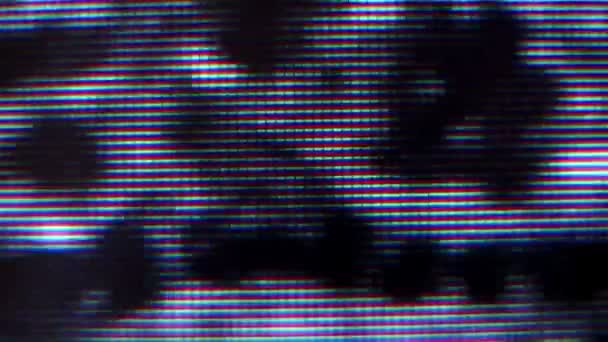 LCD τηλεόραση στατική μακροεντολή — Αρχείο Βίντεο