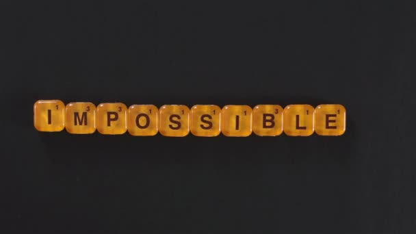 Mots Orange Blocs Impossible à Possible 