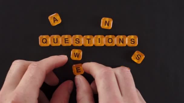 Letters Blocks Questions and Answers — Stock Video