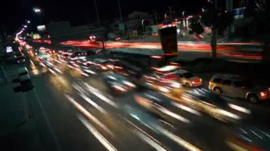 Timelapse trafik sıkışıklığı.
