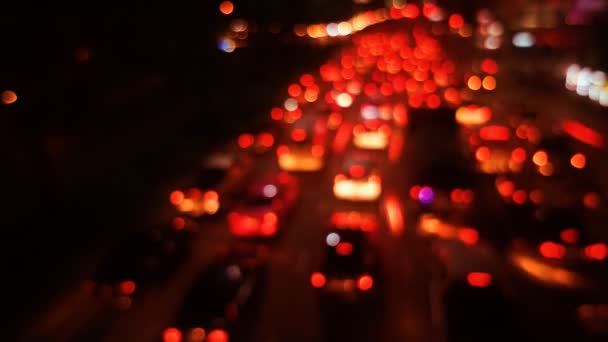 Out-of-fokus timelapse trafik — Stockvideo