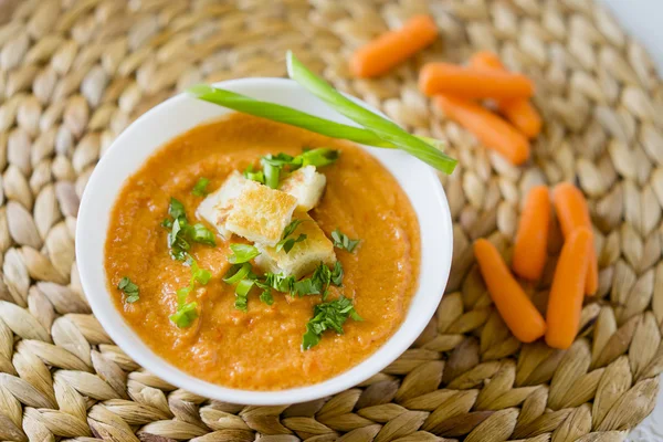 Zuppa di crema di carote — Foto Stock