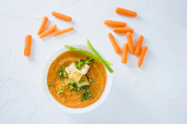 Sopa de creme de cenoura — Fotografia de Stock